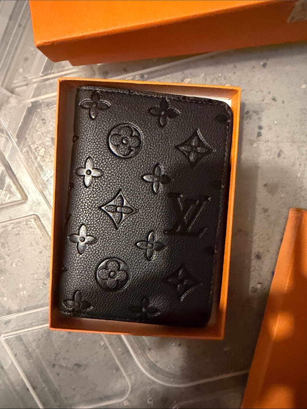 Inspires collection Black Embossed Passport Holder